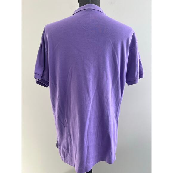 Polo Ralph Lauren 100% Soft Cotton Collared Shirt Purple Orange Size Medium SG - Picture 4 of 7